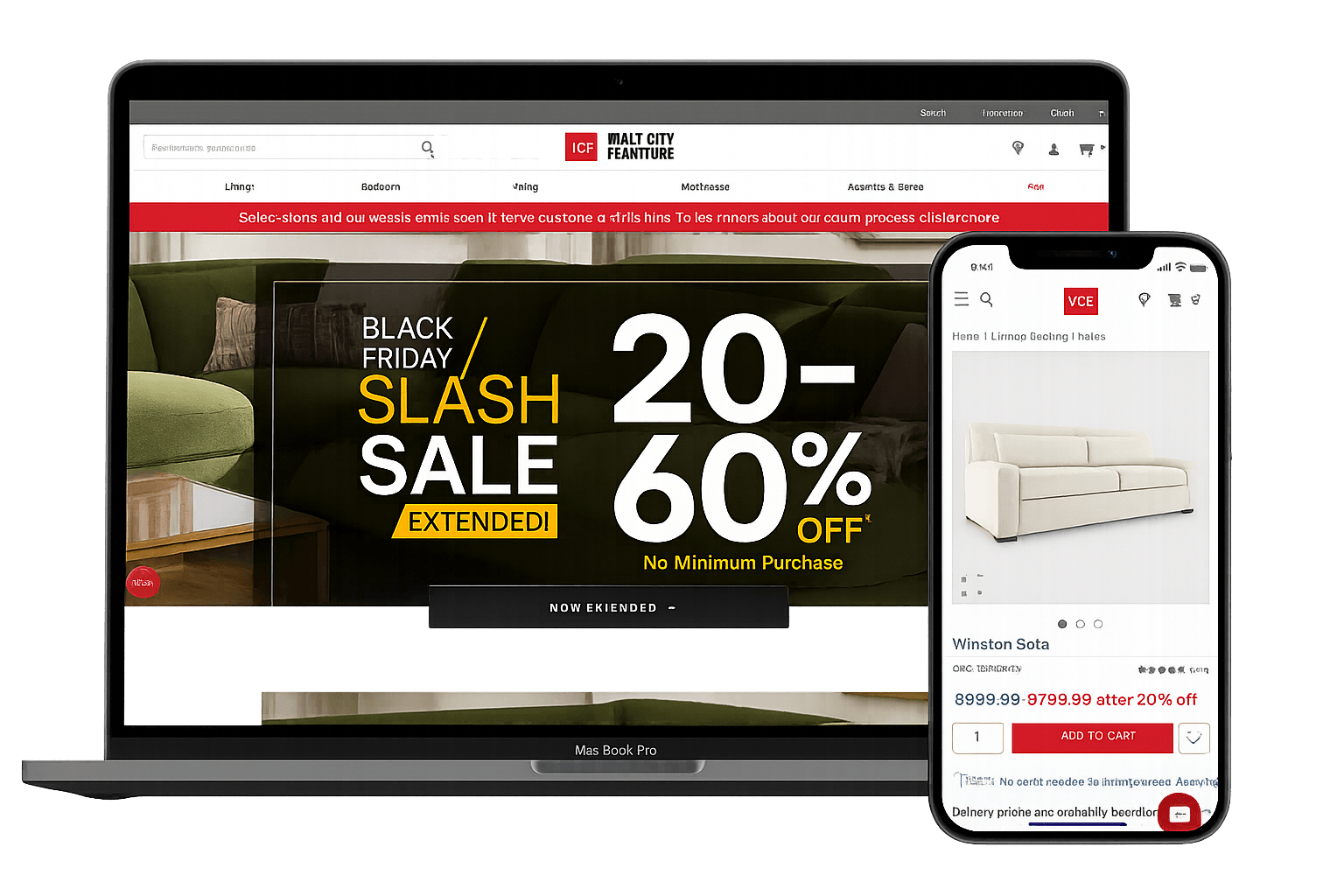 Value City Furniture & American Signature Furniture E-Commerce Websites